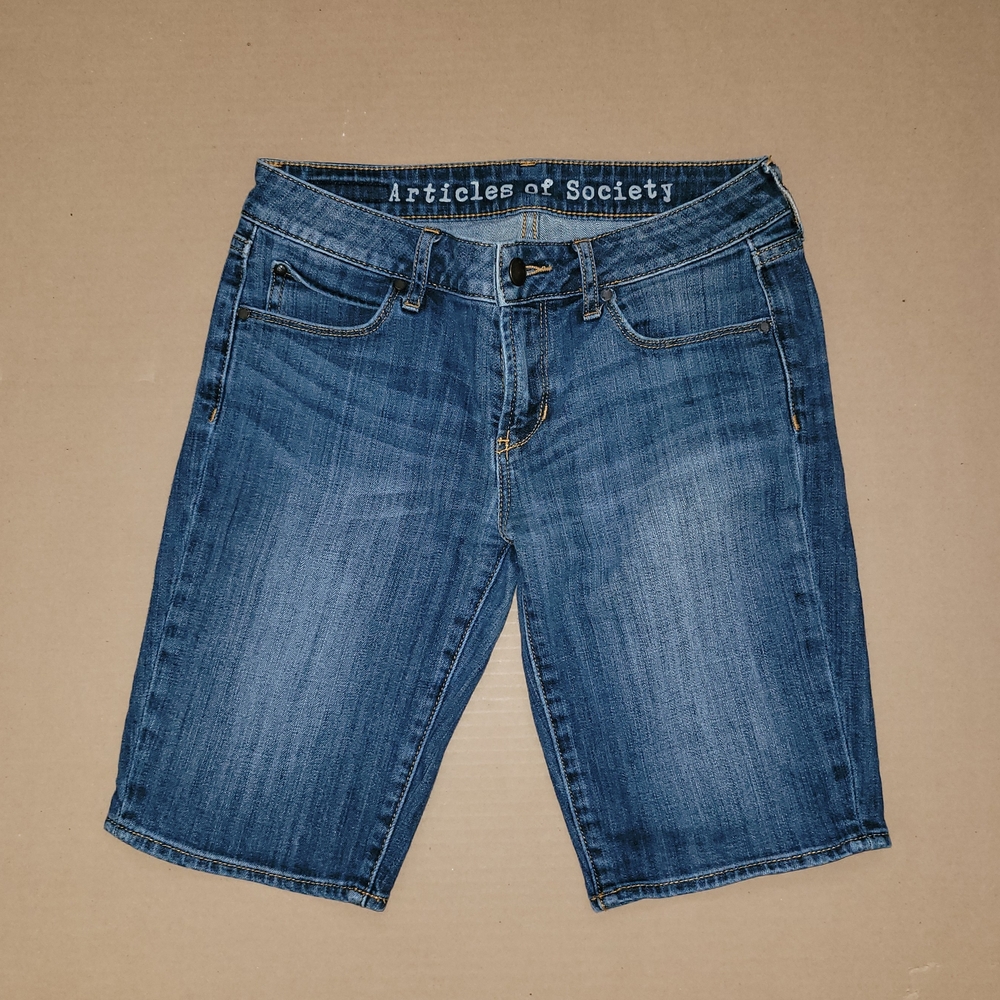Articles Of Society Blue Jean Mid-rise Shorts 25 or XS Woman